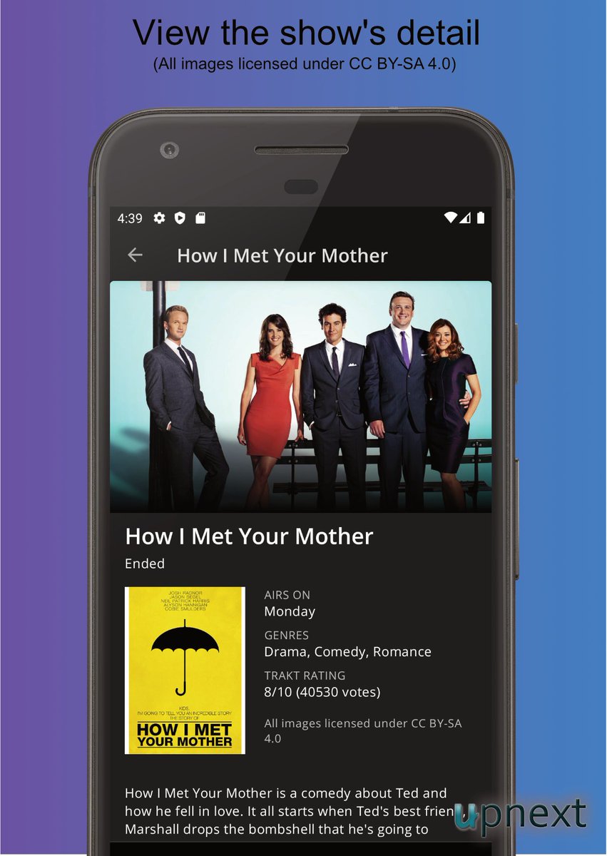 The UpNext App tweet media