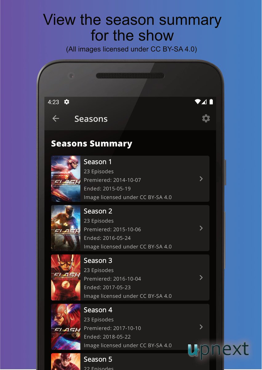 The UpNext App tweet media
