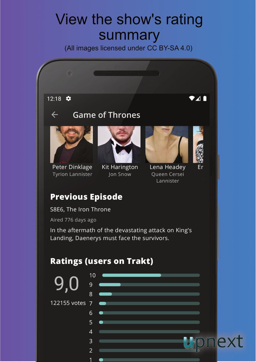 The UpNext App tweet media