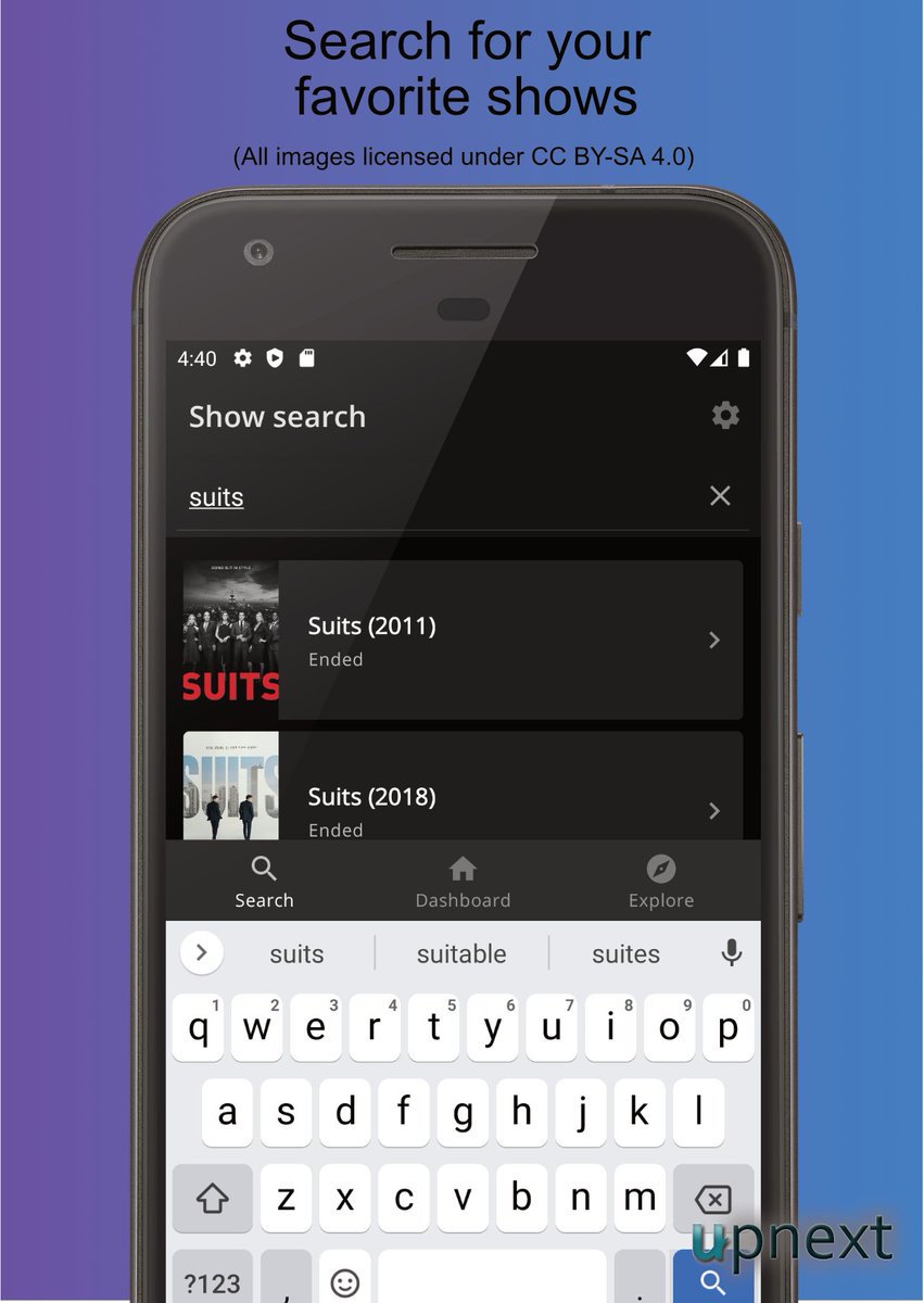 The UpNext App tweet media