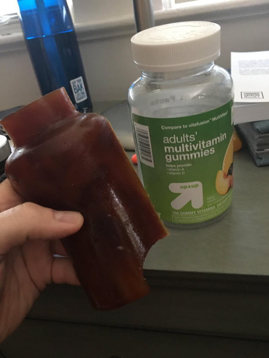 My gummy vitamins melted together so I’m just gonna take a bite out of this every day instead of letting them go to waste