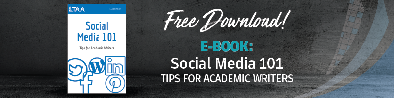 Download this quick-start guide to social media for academic writers.

One in a growing library of ebooks packed with tips and strategies to improve your textbook and academic writing. See them all at bit.ly/2nMTYZA #AcWri #AcademicTwitter #socialmedia #amwriting