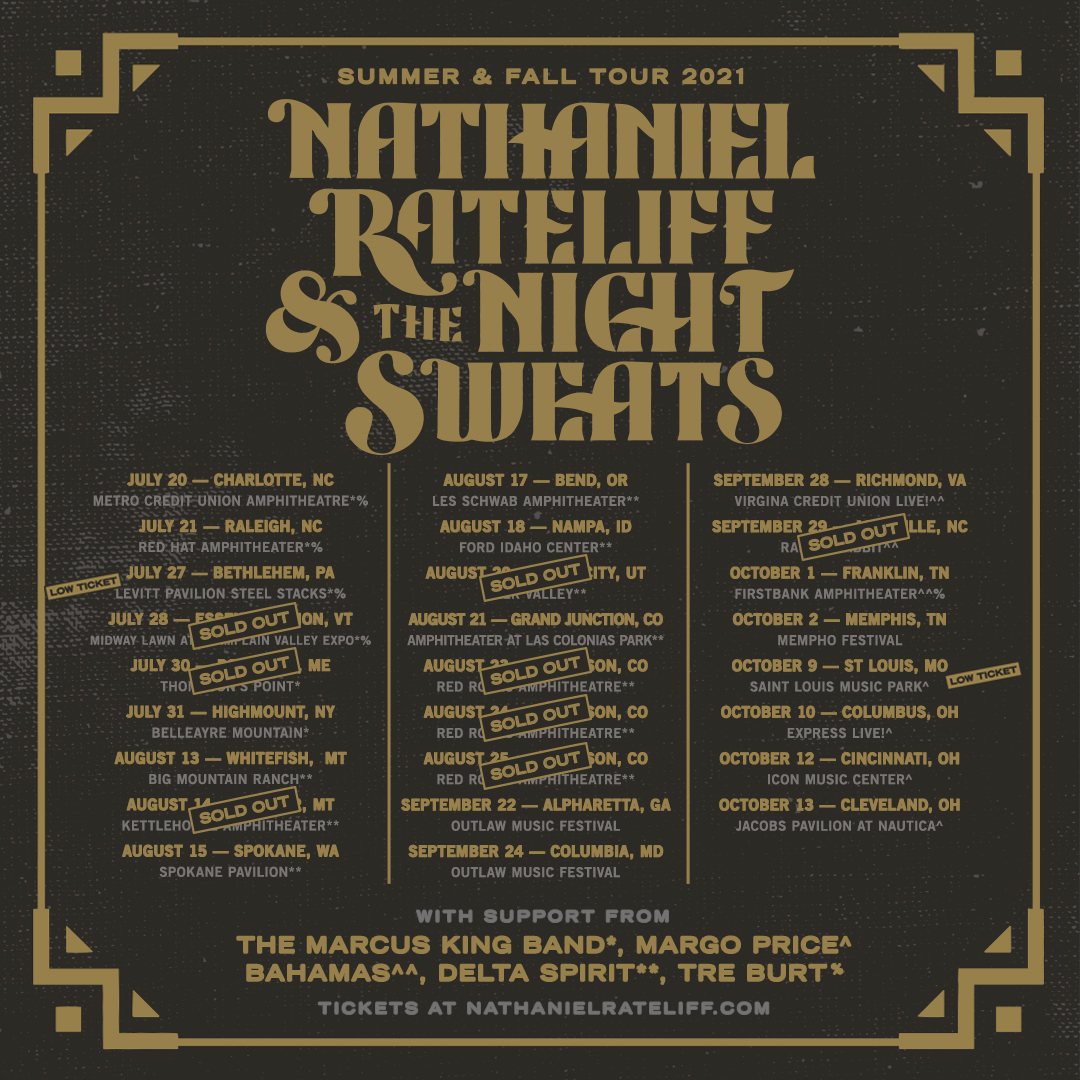 Nathaniel Rateliff The Night Sweats Are Back On The Road In Less Than Two Weeks Kicking Off In Charlotte Nc On July th With Marcuskingband Treburtofficial Tickets To All