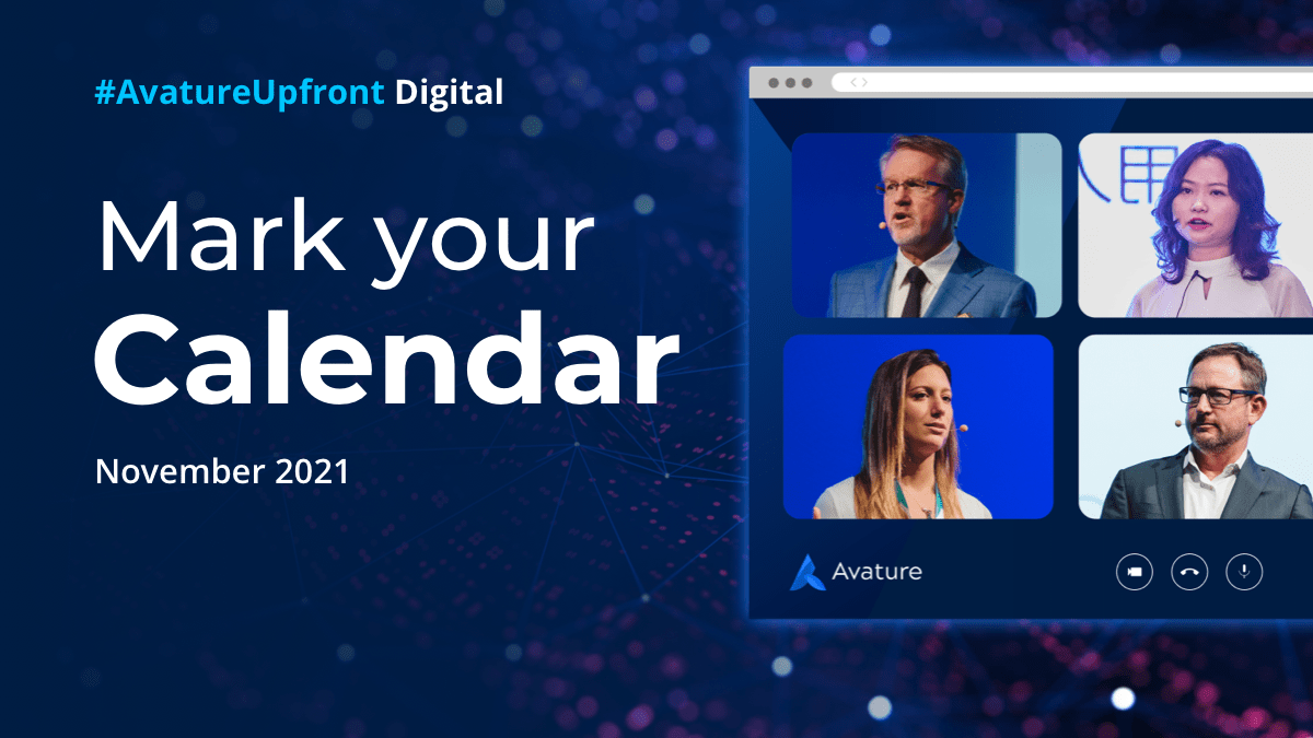 Avature's tweet image. Three weeks. Three tracks. Multiple regions. One conference.

#AvatureUpfront Digital 2021 is coming. 

Make sure you mark your calendar! 🗓️