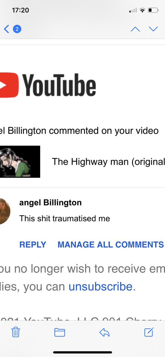 StrayVice's tweet image. I have never taken down my highwayman piece which has amassed 100,000s of views. I like that something i wrote has been heard by so many. 
Also i get comments like this which make me happy.