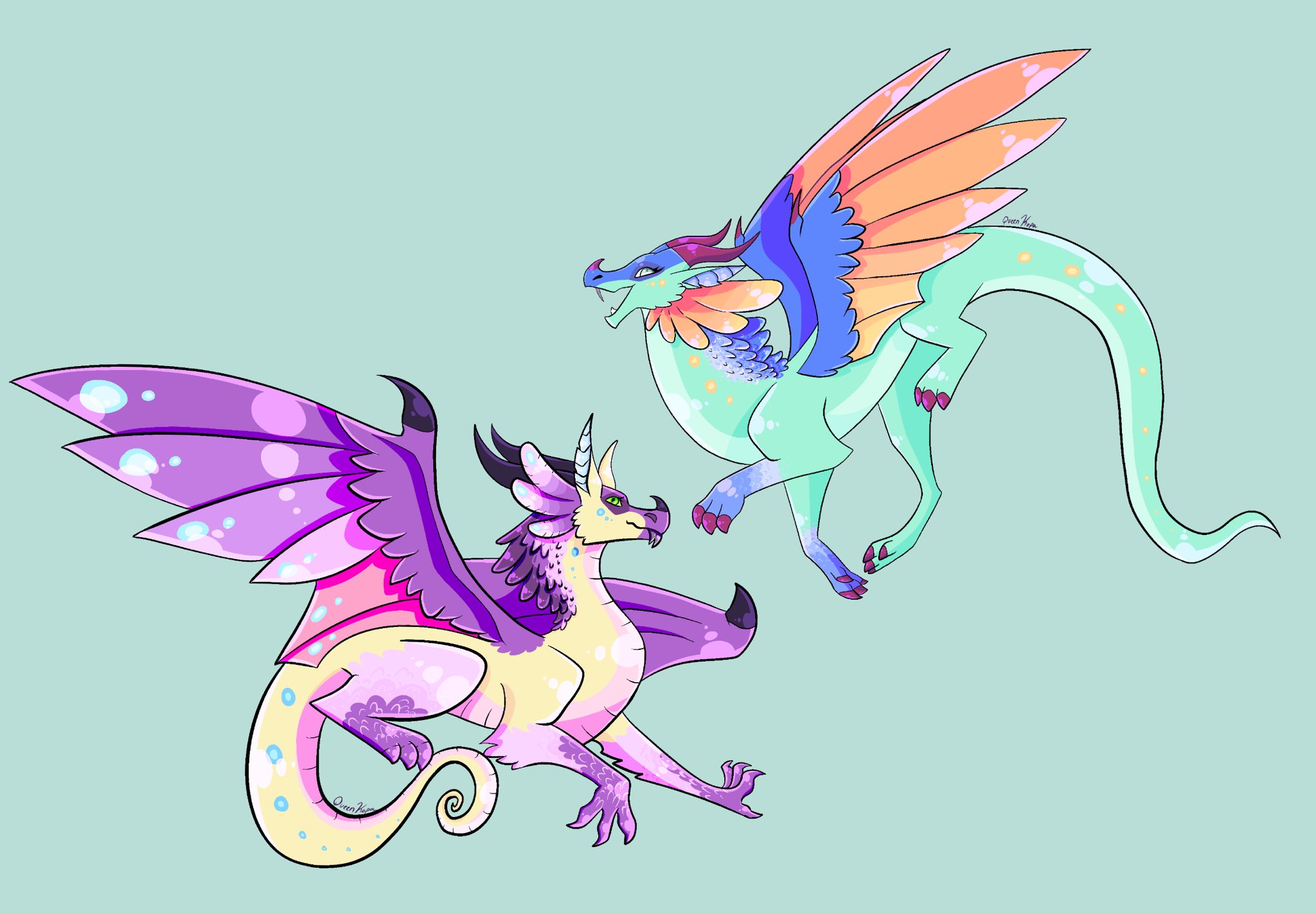 Queen kopa on Twitter "Some wings of fire designs of swordtail, kinkajou, glory and peril. I