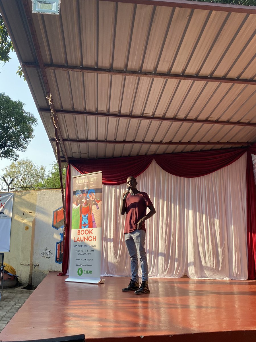 undpsouthsudan's tweet photo. 📣FRESH OFF THE PRESS 
What is happening in South Sudan today? At @SceniusHub launch “No Time to Mourn”, an anthology of South Sudanese women who express in literature as poets, artists and makers the identity of #women in South Sudan. Through storytelling there is healing.
#SSOT https://t.co/WXBYQ8Plo6