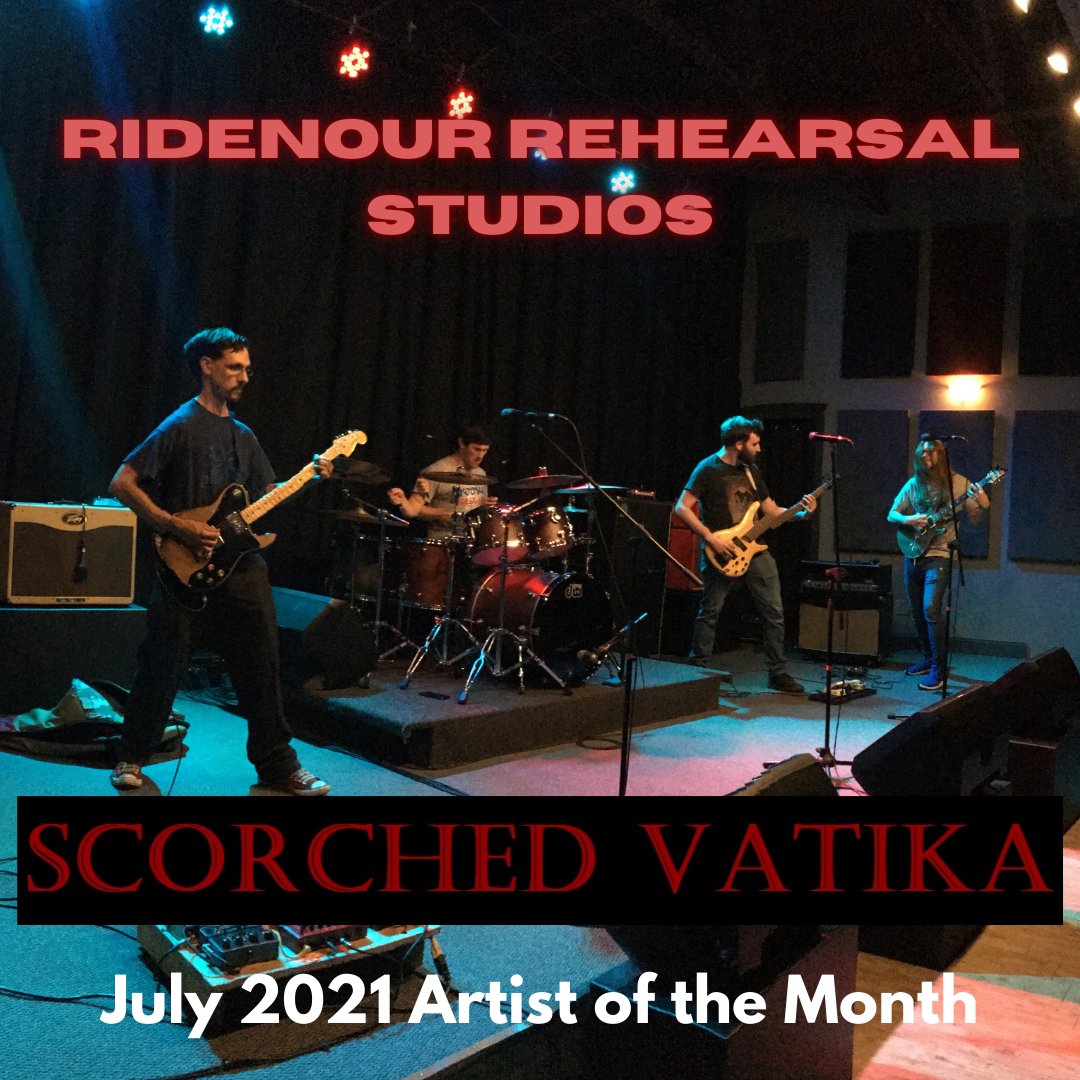 Introducing our first ever Ridenour Artist of the Month, Scorched Vatika! These heavy metal rockers are some of the coolest dudes in town and have been members with us since we first opened. You can listen to their music on Spotify, Apple Music, and YouTube. Go check them out!🤘