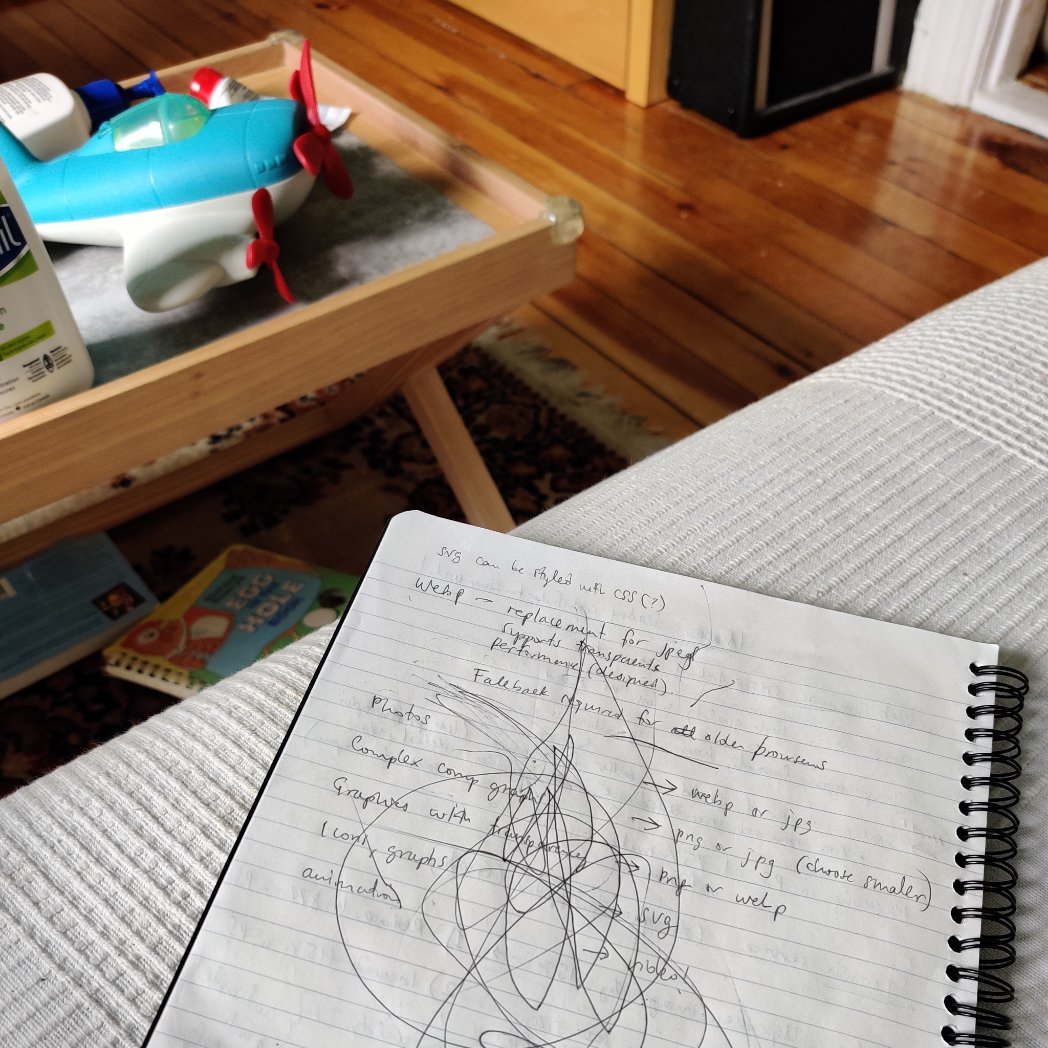These scribbles capture work-life balance with a 3-year-old. The notebook has even been used to catch toddler vomit.