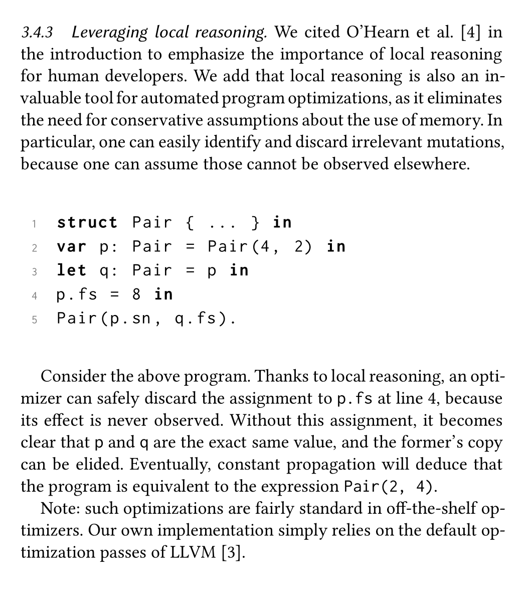 Matt (@matt_dz) on Twitter photo Native Implementation of Mutable Value Semantics
arxiv.org/abs/2106.12678
github.com/kyouko-taiga/m…
Dimitri Racordon, <a href="/den_sh/">Denise Shay</a>, <a href="/DaveAbrahams/">dave Abrahams</a>, <a href="/dancherp/">Dan Zheng</a>, <a href="/bsaeta/">Brennan Saeta</a>
<a href="/ICOOOLPS/">ICOOOLPS 2023</a> 2021 Native Implementation of Mutable Value Semantics
arxiv.org/abs/2106.12678
github.com/kyouko-taiga/m…
Dimitri Racordon, <a href="/den_sh/">Denise Shay</a>, <a href="/DaveAbrahams/">dave Abrahams</a>, <a href="/dancherp/">Dan Zheng</a>, <a href="/bsaeta/">Brennan Saeta</a>
<a href="/ICOOOLPS/">ICOOOLPS 2023</a> 2021