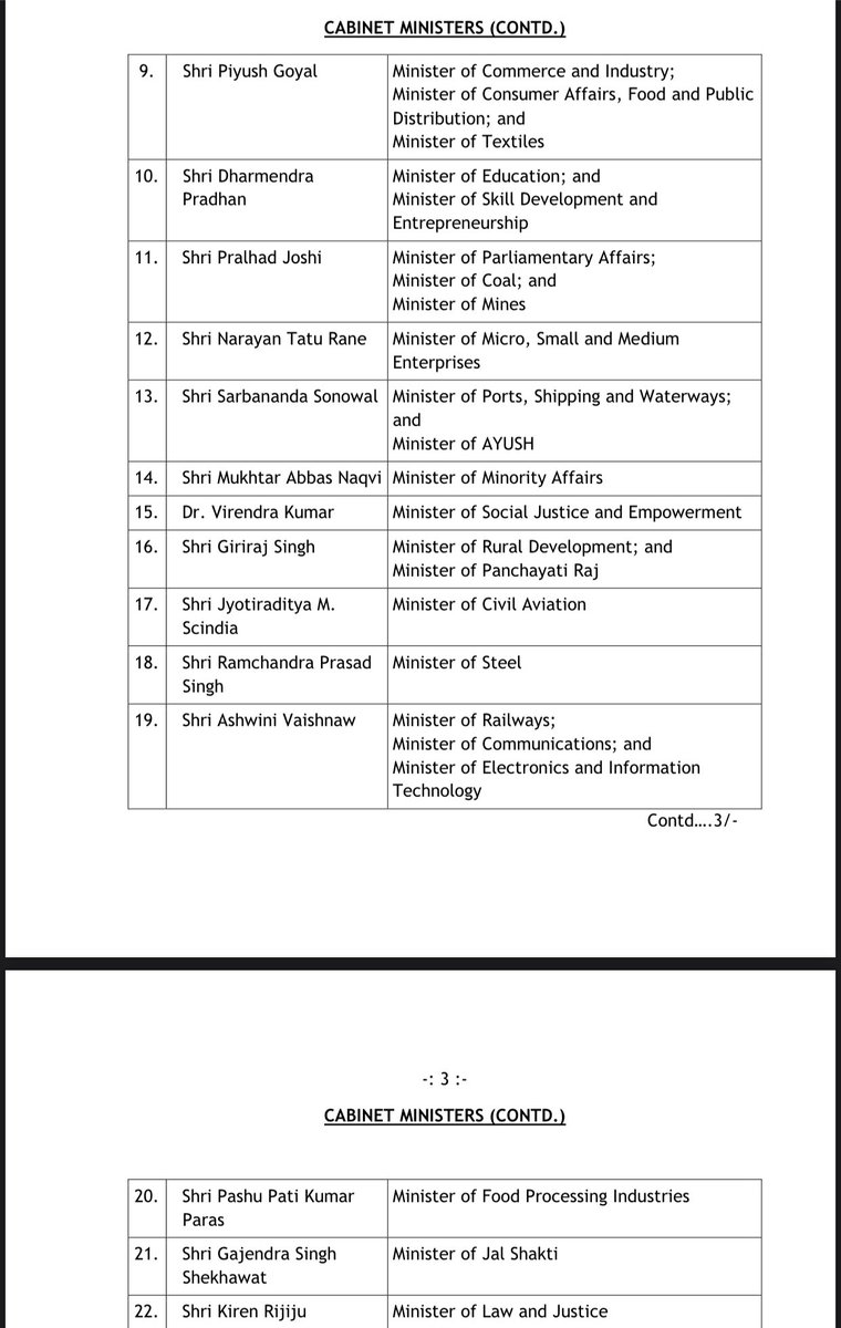 airnewsalerts's tweet photo. President allocates portfolios among members of Union Council of Ministers #CabinetExpansion2021 #Cabinet https://t.co/VAFeImAJvh