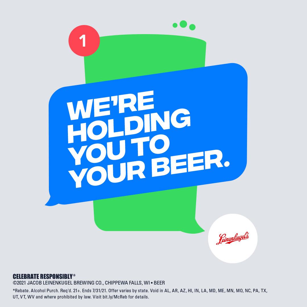 Leinenkugels's tweet photo. Hold your friends accountable for the beers they said you’d get when bars re-open. https://t.co/0hCAOivKec. #TIMEFORTHATBEER https://t.co/naRgs1Ig7V