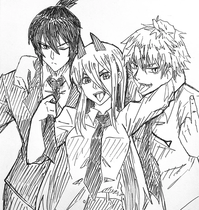 Trio CSM#ChainsawMan #チェンソーマン#fanart 