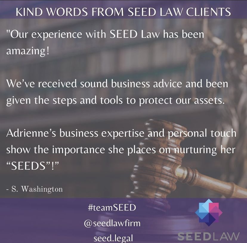 Give us a call or visit our website to schedule a 30-minute consultation with an attorney to discuss your business, your plans for the future, and how SEED Law can provide you with legal solutions.

#teamSEED #Businesslaw #EshipLooksLike #KansasCity