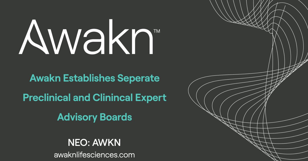 Awakn™ Life Sciences (@awakn_ls) on Twitter photo Awakn's Chief Research Officer, <a href="/ProfDavidNutt/">David Nutt</a>, will chair the Company's preclinical and clinical expert advisory boards. Learn more here: bit.ly/3dRLqaI $AWKN #Psychedelics #Addiction Awakn's Chief Research Officer, <a href="/ProfDavidNutt/">David Nutt</a>, will chair the Company's preclinical and clinical expert advisory boards. Learn more here: bit.ly/3dRLqaI $AWKN #Psychedelics #Addiction