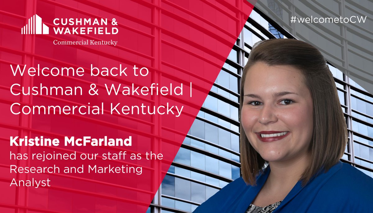 CommercialKY's tweet photo. We are pleased to welcome Kristine McFarland back to Cushman &amp; Wakefield | Commercial Kentucky!

https://t.co/fdd5yYmhjc https://t.co/qgHmLrGJym