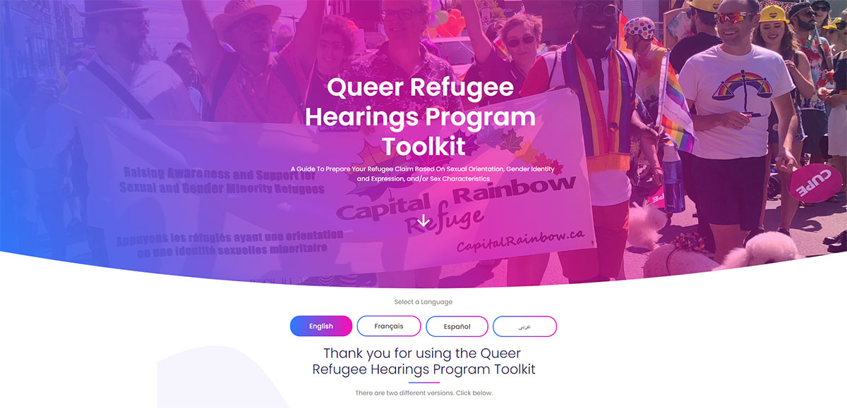 Rainbow Refuge has launched a Queer Refugee Hearings Program Toolkit to assist #RefugeeClaimants seeking protection based on sexual orientation, gender identity & expression, and/or sex characteristics (#SOGIESC) prepare their claim.

Access the toolkit on capitalrainbowrefuge.bubbleapps.io/qrhp