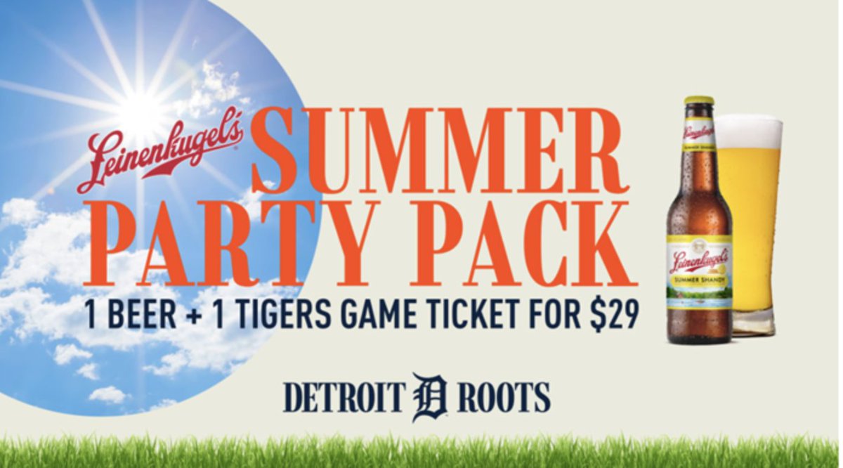 DanHenryDist's tweet image. The Detroit Tigers are offering a Tigers game ticket plus a Leinenkugel's draft beer available for every Friday and Saturday home game the remainder of the season! Must be 21 years or older to redeem. 1 Beer + 1 Tigers Game Ticket for $29! Go to
mlb.com/tigers/tickets… for info!
