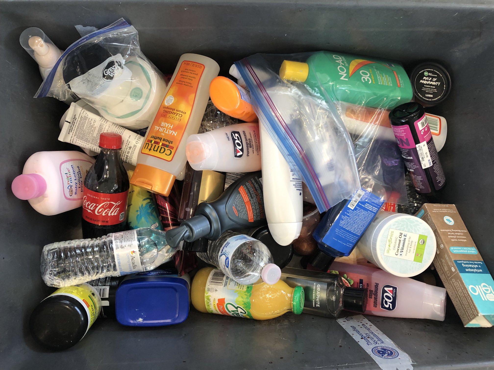 TSA on Twitter "PackSmart! Any item you can spread, smear, spray or