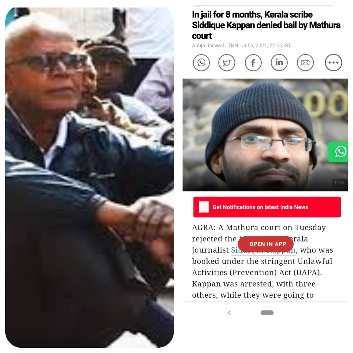 RahulMukherji5's tweet image. So, where are we as a nation today? Right now?
The devastation of the #Covid2ndWave is all too fresh. There&apos;s still shortage of vaccines. And looks like the 3rd wave is inevitable.
Fr. Stan Swamy has been silenced. Forever. And Siddique Kappan&apos;s future looks bleak.
+