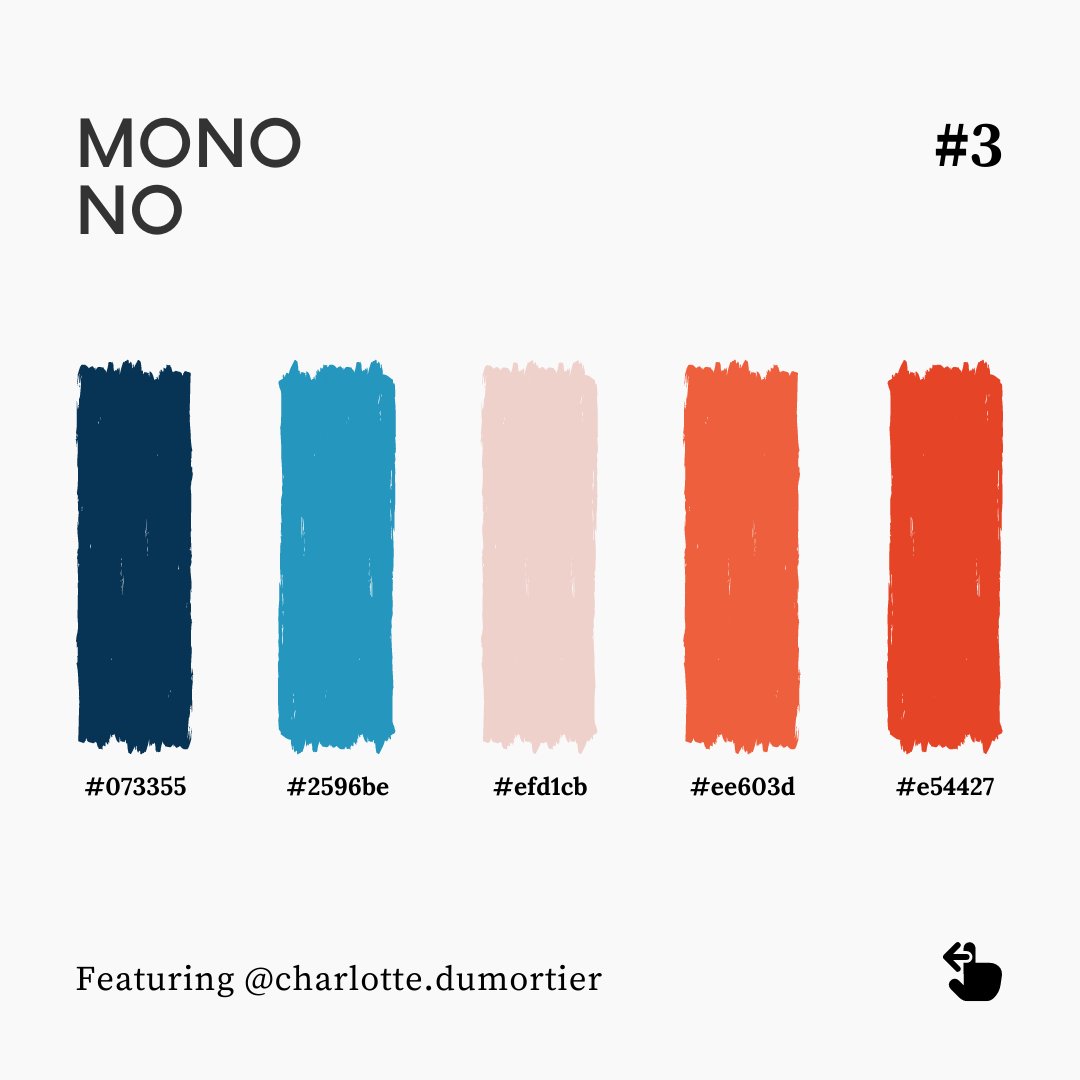 Mono_No_Colors's tweet photo. First three colors of Mono No #3

Beatiful colors from an illustration by Charlotte Dumortier! 🎨

Find us on instagram for more goodness:
https://t.co/v4QYGpzChG

#colorpaletteinspiration #colorinspiration #colorscheme https://t.co/7tH1gCDTuH