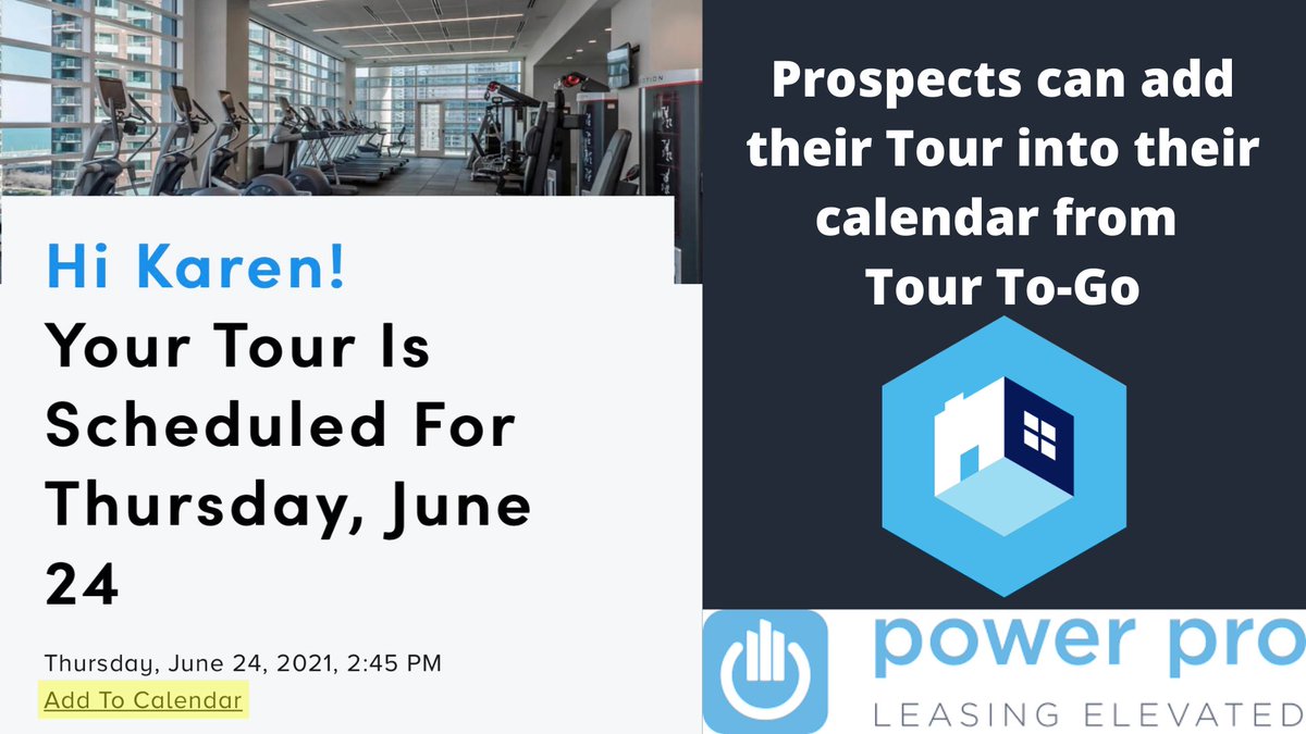 PowerProLeasing's tweet image. Add your tour into your calendar from Tour To-Go!
#TourToGo #LeasingElevated