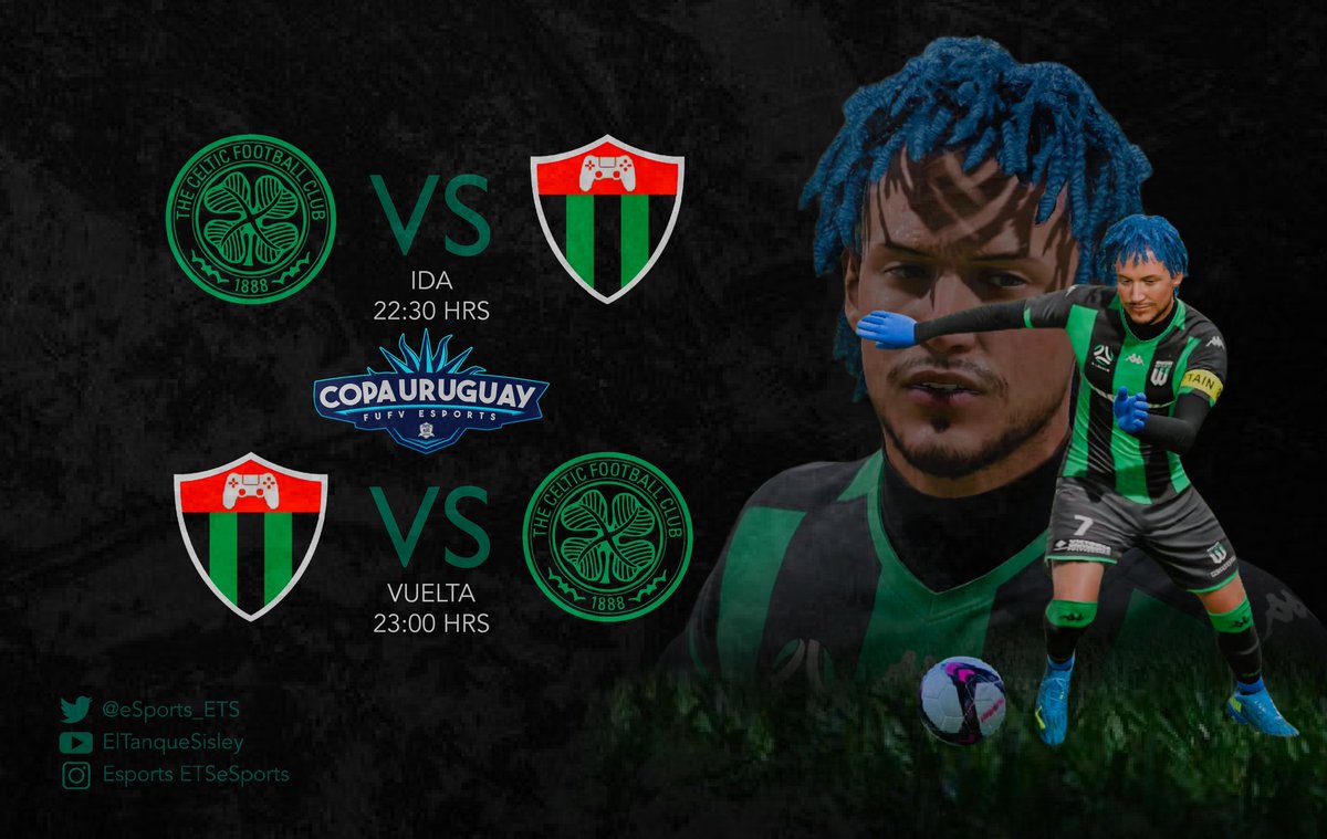 eSports_ETS's tweet photo. Hoy debut en #CopaUruguay 

🗓 22:30 Hs
Ida y vuelta 🆚️ @Celticesp 

#VAMOVERDINEGRO🟢⚫ 
#HAYTABLA🟢⚫ https://t.co/xgQUB2pAoe
