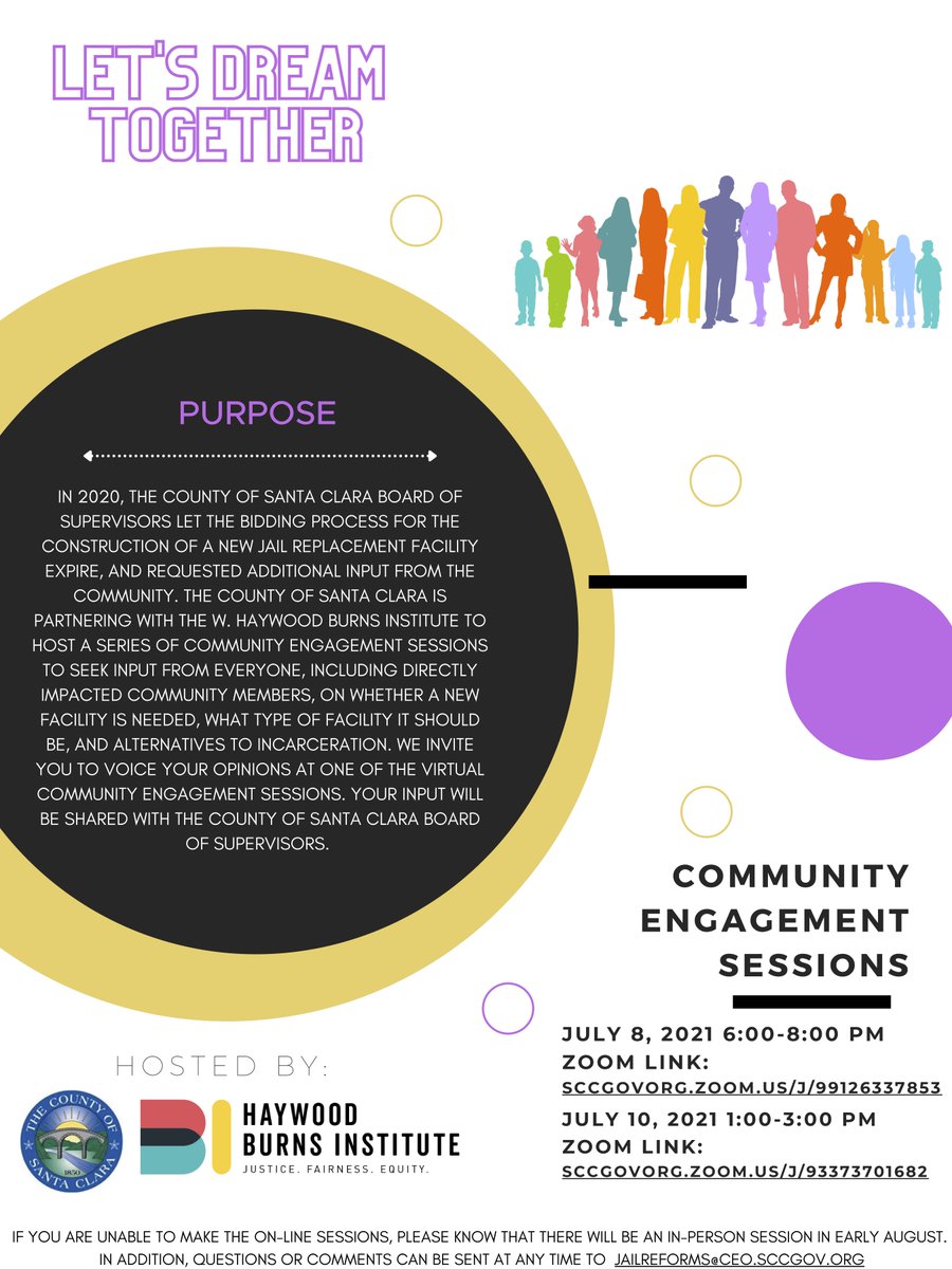 svdebug's tweet image. Santa Clara County has a historic opportunity fight systemic racism in the most tangible, realest, proximate of ways - we can stop the bldg of a new jail. This is generational impact. Please join these open sessions (1st one Thurs!) as we stop a new jail &amp;amp; create what we need!✊🏾