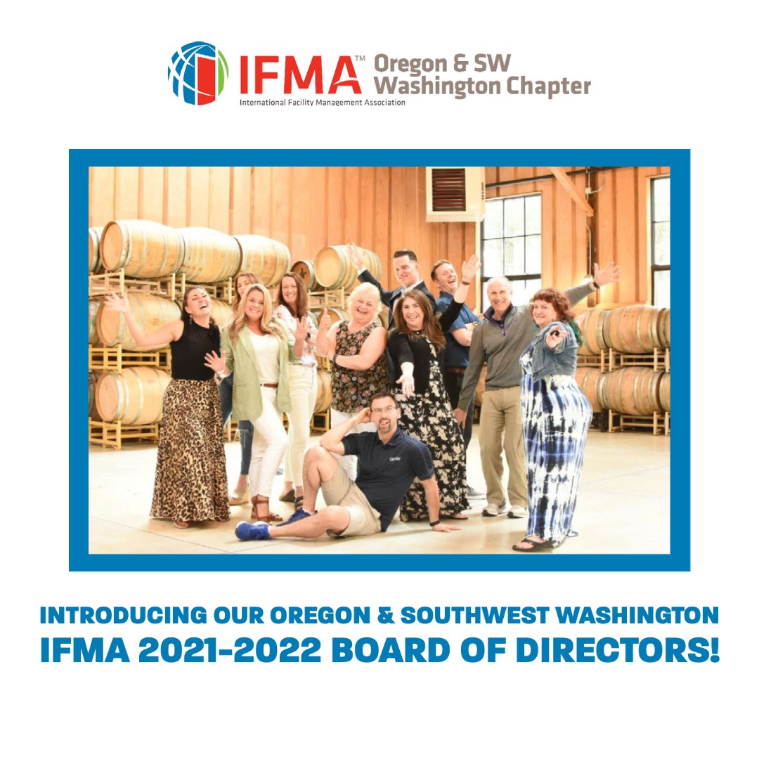 IFMA_OSWW's tweet photo. Introducing Our Oregon &amp; Southwest Washington IFMA 2021-2022 Board of Directors!

#ifma #ifmaosww #facilitiesmanagement #networking #ifmamember #facilitiesmanager #builtenvironment #facman https://t.co/jIMgwyZoEH