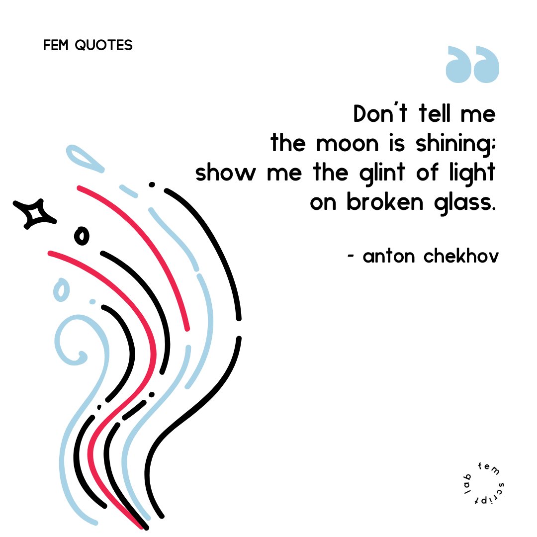 FEMScriptLab's tweet image. #FEMScriptLab #writing #iamwriting #antonchekov