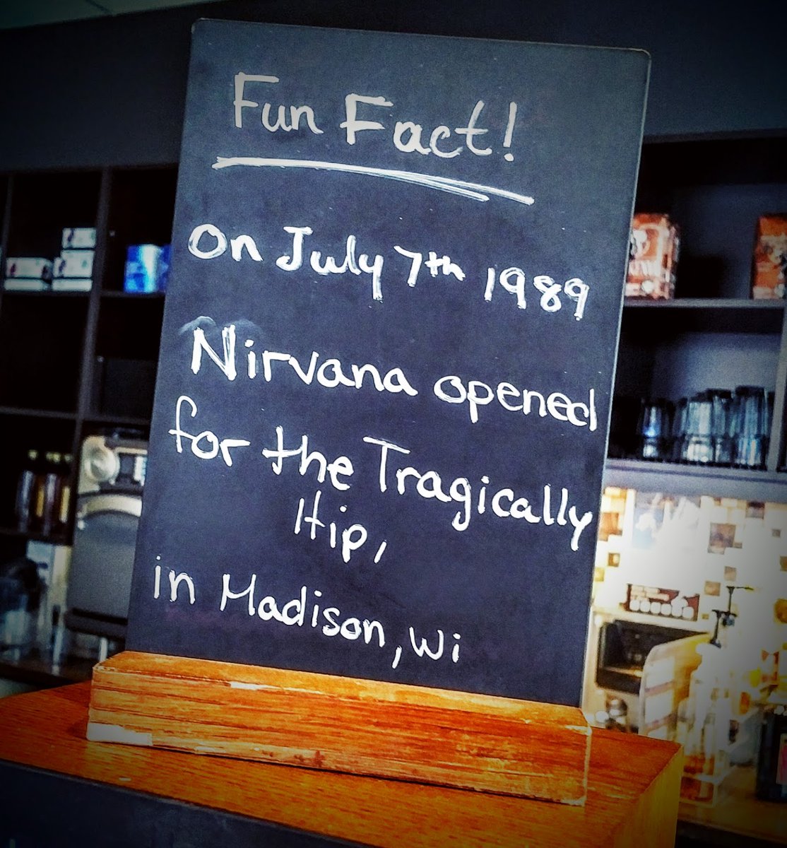 Hey <a href="/thehipofficial/">The Tragically Hip</a> here is the answer to the gig poster trivia question. Madison, WI. #FunFact #Nirvana #nottheopeningact #canadasband