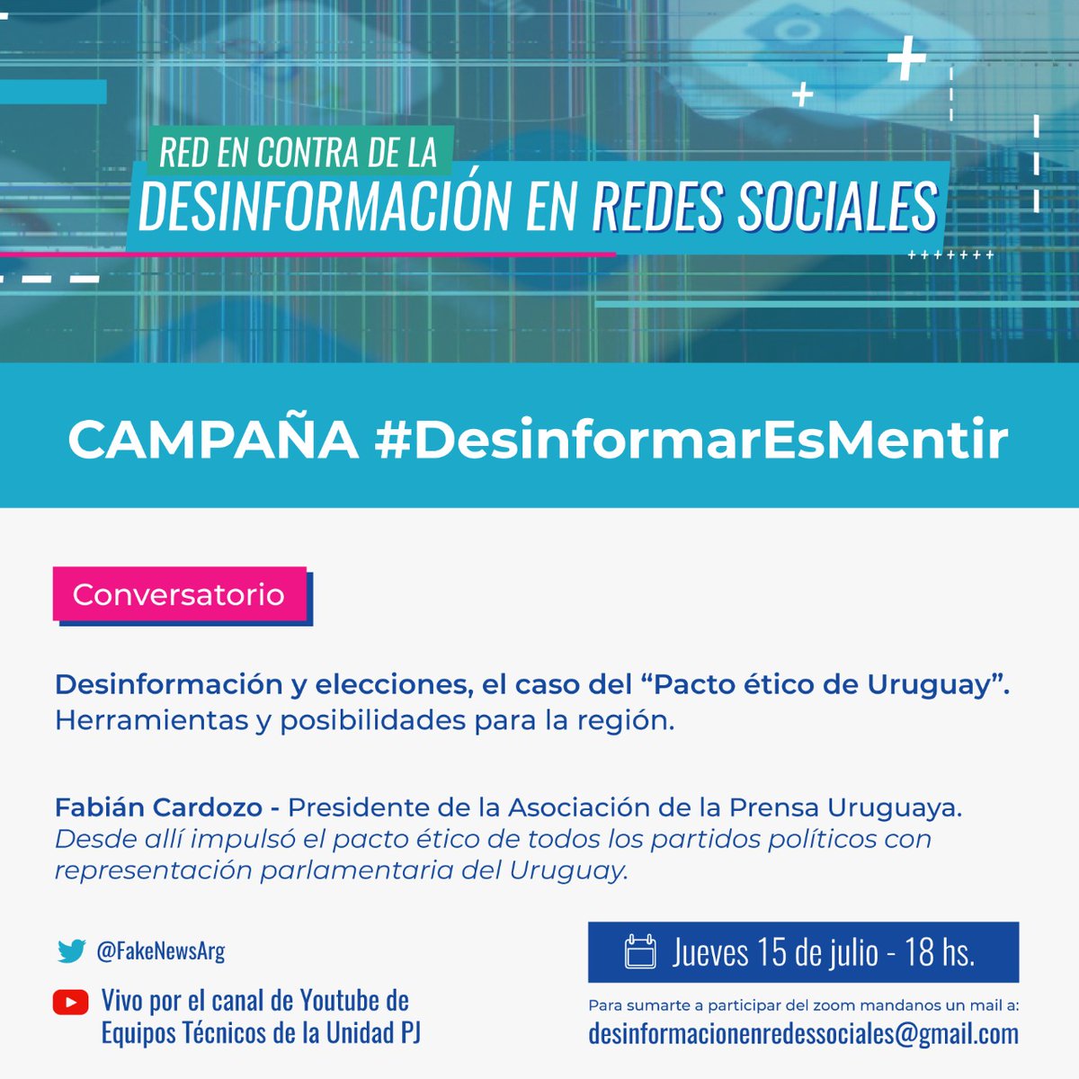 FakeNewsArg's tweet photo. TODES INVITADES, EL JUEVES 15 DE JULIO 👇👇👇 https://t.co/KcIbFPNXXP