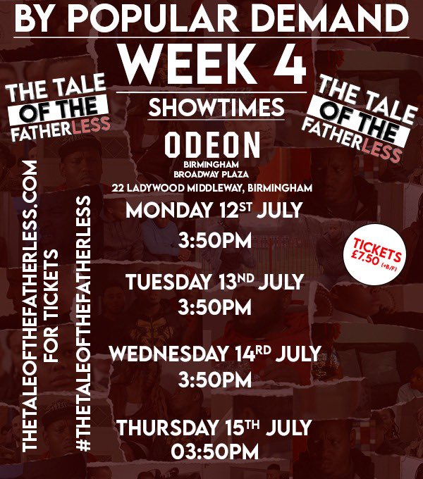 AndrePierre__'s tweet photo. Grateful to announce that #TheTaleOfTheFatherless film has been extended YET AGAIN due to popular demand ๐๐พ @ODEONCinemas
We still have no guarantee it will be extended for a 5th week so please don't delay in going.
Our film is still standing GOD BLESS YOU ALL ๐ฅณ๐ฅณ๐ฅณ๐ฅณ๐ฅณ๐ฅณ๐ฅณ๐ฅณ https://t.co/cGvmh6lbtl