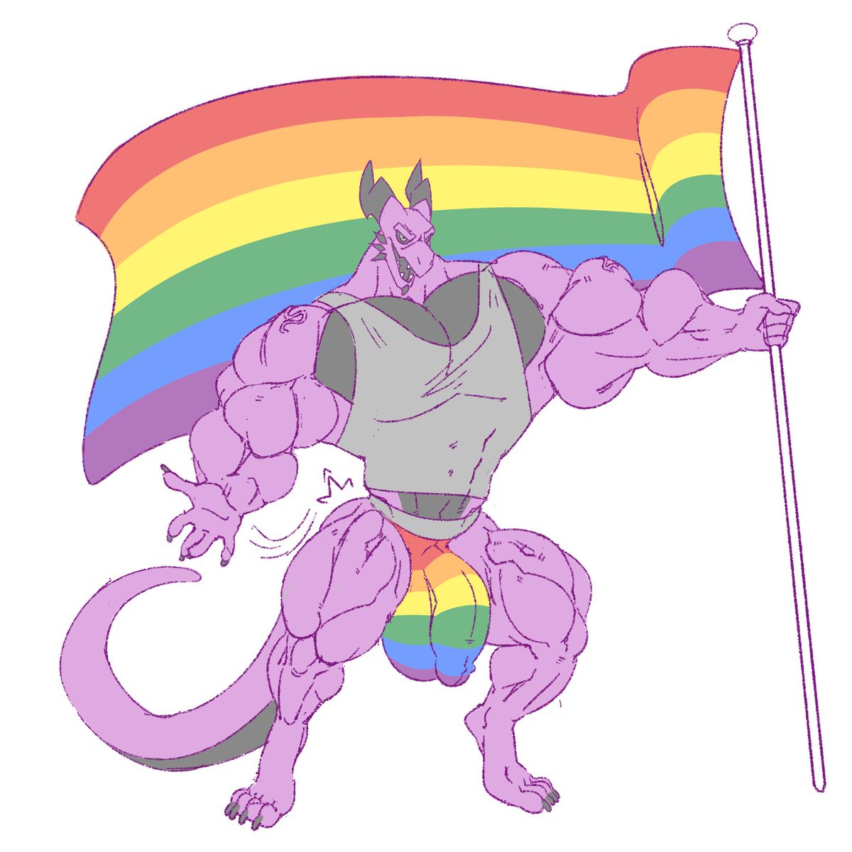 Sketch Commission for @/LordVileNSFW! 

Pride month? SHIT'S GAY ALL YEAR BABY