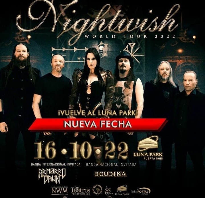 Se reprogramó NIGHTWISH!! En 2022 explota todo!! Reservá tu entrada!! #efectometal