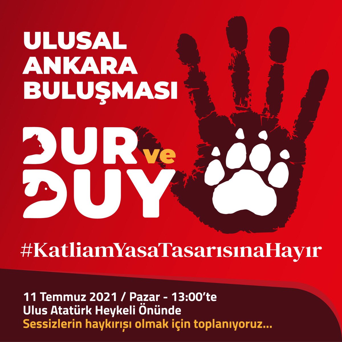 Bu yasa geçerse 
➖EVDEKİ HAYVANA SINIR GELECEK.‼️
➖ SOKAKTA HAYVAN KALMAYACAK.‼️
➖ BELEDİYENİN İLÇE DIŞINA HAYVAN ÇIKARTMASI YASAL OLACAK.‼️
➖ SOKAKTA HAYVAN BESLENEMEYECEK.‼️
➖ NÜFUSU 25BİN ALTINDAKİ BELEDİYELER BAKIMEVLERİNİ KAPATACAK.‼️
#katliamyasatasarısınahayır
