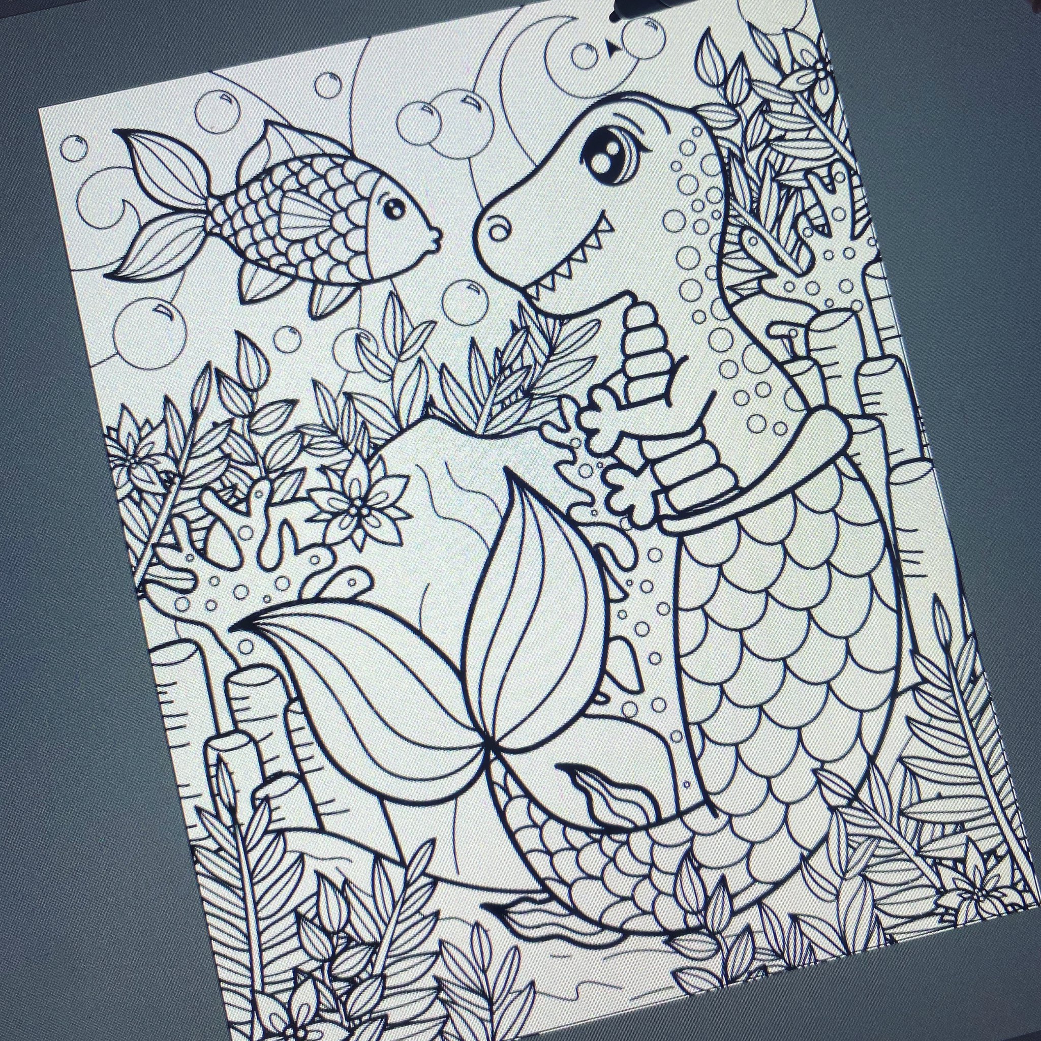Jeanette Wummel on Twitter: "A dinosaur mermaid? I’ve been working on ...