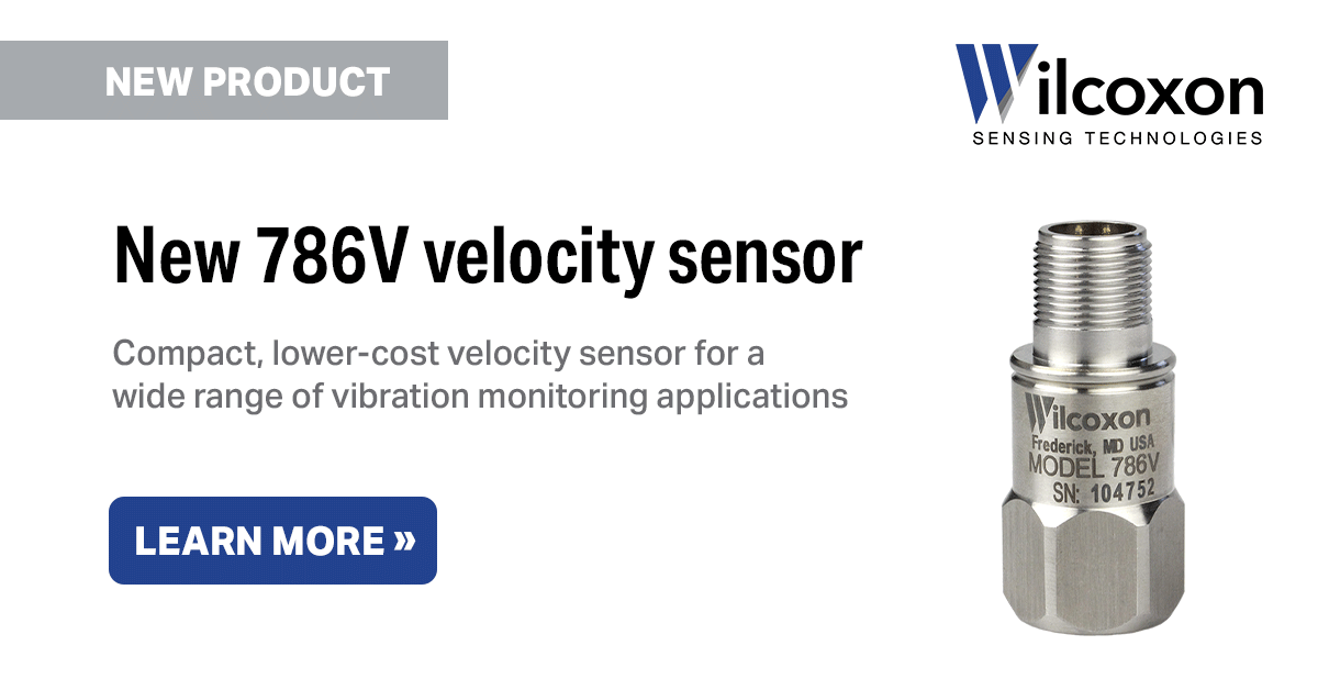 WilcoxonSensing's tweet photo. Introducing our new, lower-cost 786V velocity sensor, a versatile option for general machine vibration monitoring. Learn more here: https://t.co/uvyFcBtnId https://t.co/CeGsFU0WyV