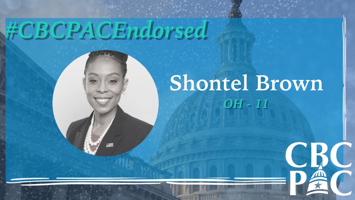 CBCPAC's tweet image. The #CBCPAC is proud to endorse @ShontelMBrown for Congress!