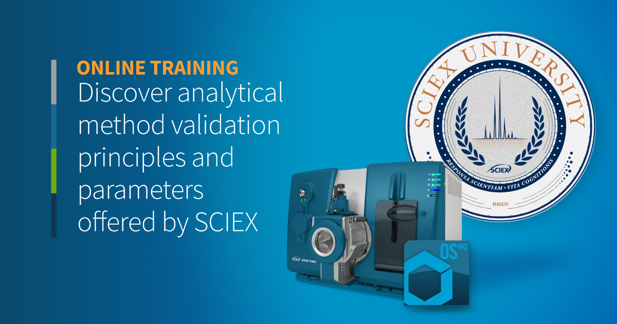 SCIEXnews's tweet photo. Understand analytical method validation principals and parameters through the new Method Validation Virtual course we offer: https://t.co/PdArN7h5Fw
#SCIEX #LCMSMS #Training #VirtualCourse #MethodValidation #SCIEXUniversity https://t.co/4gBcN25S3n