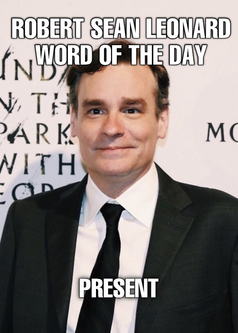 Robert Sean Leonard Word Of The Day (@rslwordoftheday) on Twitter photo 