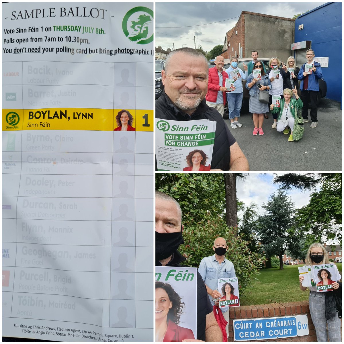 DerrenOBradaigh's tweet photo. Final Push underway for terrific candidate @LNBDublin - Tomorrow represents a unique opportunity to send yet a further message on the continued path for real change to replace the stale, uncaring &amp; self absorbed politics of FG/FF! 
Vote BOYLAN Lynn No #1 #ByElection #LynntoWin 🇮🇪 https://t.co/XzTrgt5XFa