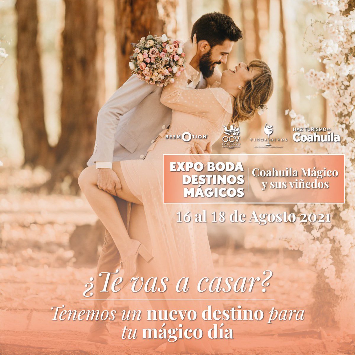 Coahuila's tweet photo. ⚠️ Regístrate a la Expo Boda Destinos Mágicos Edición Coahuila, 100% virtual. 

Descubre espectaculares sitios para realizar tu evento. 

👉🏼 Realiza tu registro en https://t.co/dm460b2Nc6

Más info: @Bemotionslw

¡Haz turismo responsable en Coahuila!

📲 https://t.co/GZnHIcXzub https://t.co/eBXuKDp2QN