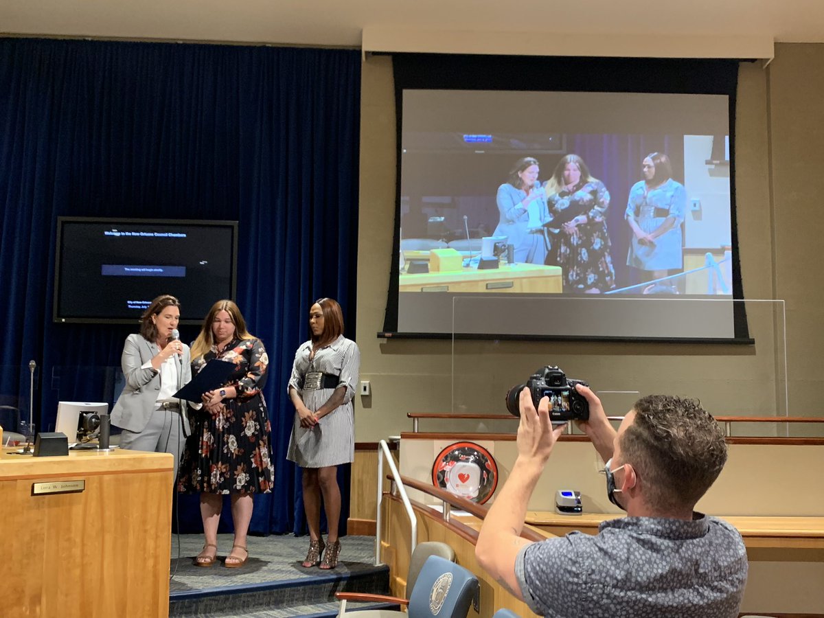 Last week the @nolacitycouncil recognized @Moore4DistrictD for creating safe spaces for the trans and gender non-conforming community (TGNC). She is the co-president of @houseoftulipno, along with Milan Nicole Sherry.

(A thread)