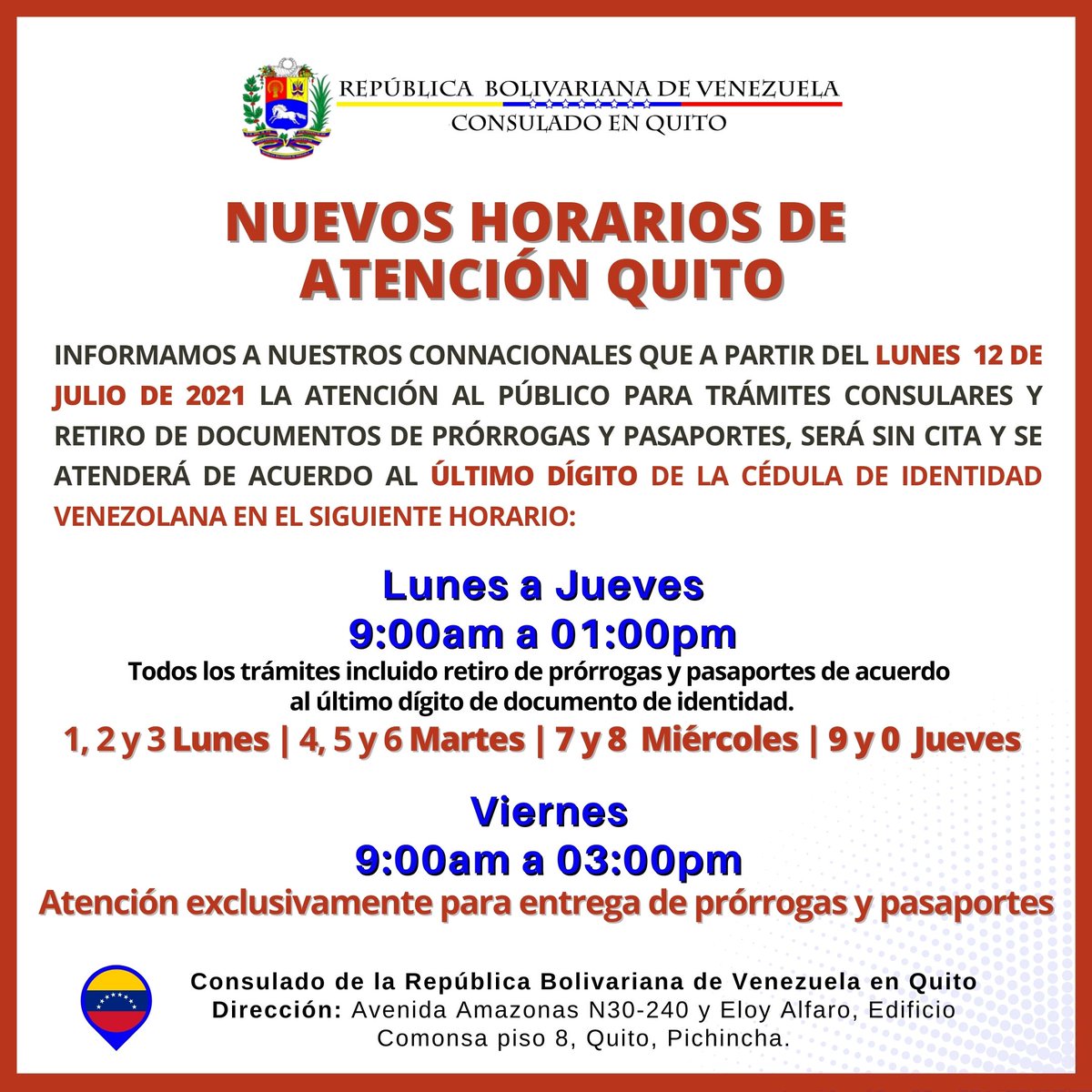 Consulado de Venezuela en Ecuador tweet media