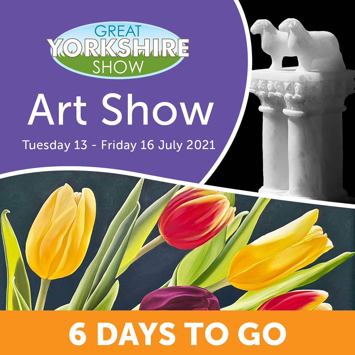 Just 6 days to go before the show opens the doors! #gys2021 Have you bought your tickets yet? greatyorkshireshow.co.uk

#artshow #greatyorkshireshow #art #arts #artgallery #gallerywall #artworkforsale #galleryowner #6days #6daystogo #wednesdayvibes #wednesdaymotivation