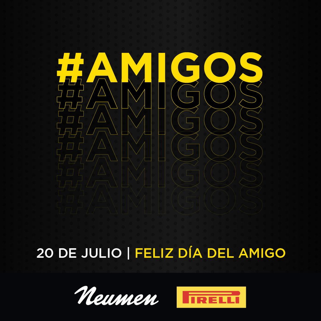 NeumenOficial's tweet photo. Los amigos son hermanos que se eligen.
¡Feliz Día del Amigo!

#Neumen #GomeriasNeumen #DiaDelAmigo #Pirelli #NeumaticosPirelli https://t.co/3rSRzAZiVU