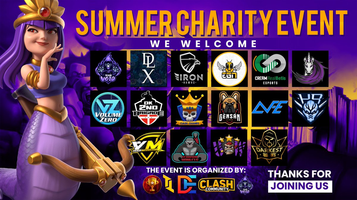 Welcome in our Charity Event! Stay tuned for Streamer's Announcements as well 🌚🔥

The Event will be this weekend, on Sunday @ 17:00 CEST | 11:00 AM EST 

Retweet, Like and Comment to hype it up 👀