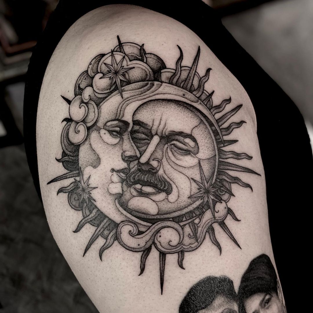 Twitter 上的 The Tattoo Shop Super Cool Sun Moon Tattoo By Missadder Neotraditional Neotraditionaltattoo Neotrad Neotraditionaltattoos Blackwork Blackworktattoo Thetattooshopsupplies Tattooshopsupplies Tattooshop T Co