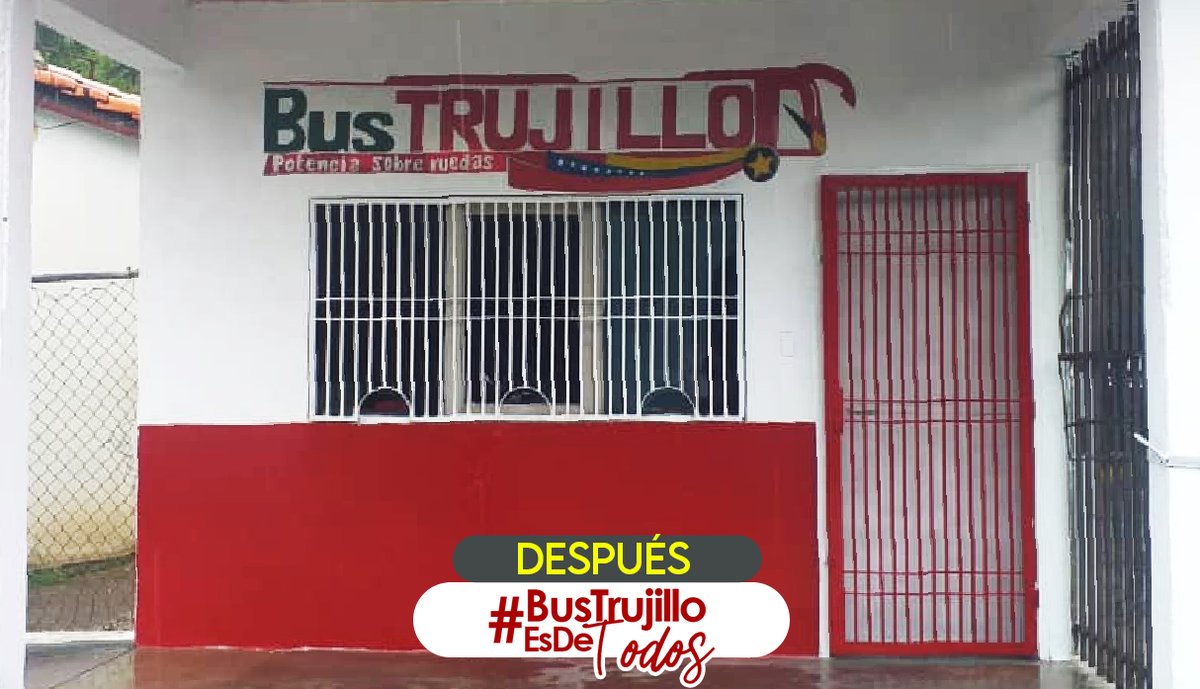▶️#DeInterés 🗣️|| Con el objetivo de optimizar los espacios de atención al pueblo trujillano, gracias a la presidencia de Bus Trujillo, se realizaron trabajos de embellecimiento en la taquilla de recargas del municipio. Trujillo. ¡Seguimos avanzando!🚍👏🏼

#TrujilloAmorYLealtad 🇻🇪